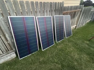 (4) new 100 watt solar panels lot must go today