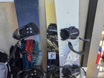 Snowboards and snow shoes