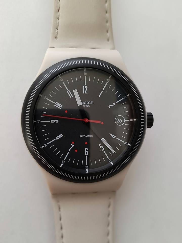 Limited Edition Swiss Swatch SISTEM51 CREAM SUTM400 Automatic Watch