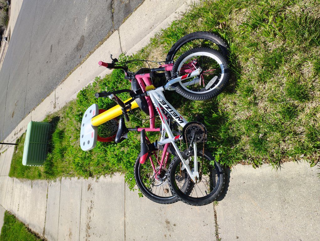 free kid bikes and basketball hoop