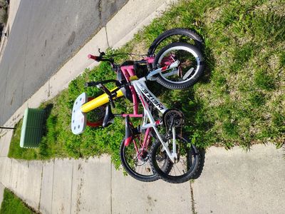 free kid bikes and basketball hoop
