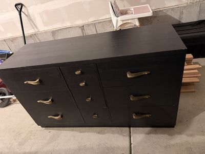 Black Dresser With Gold Handles