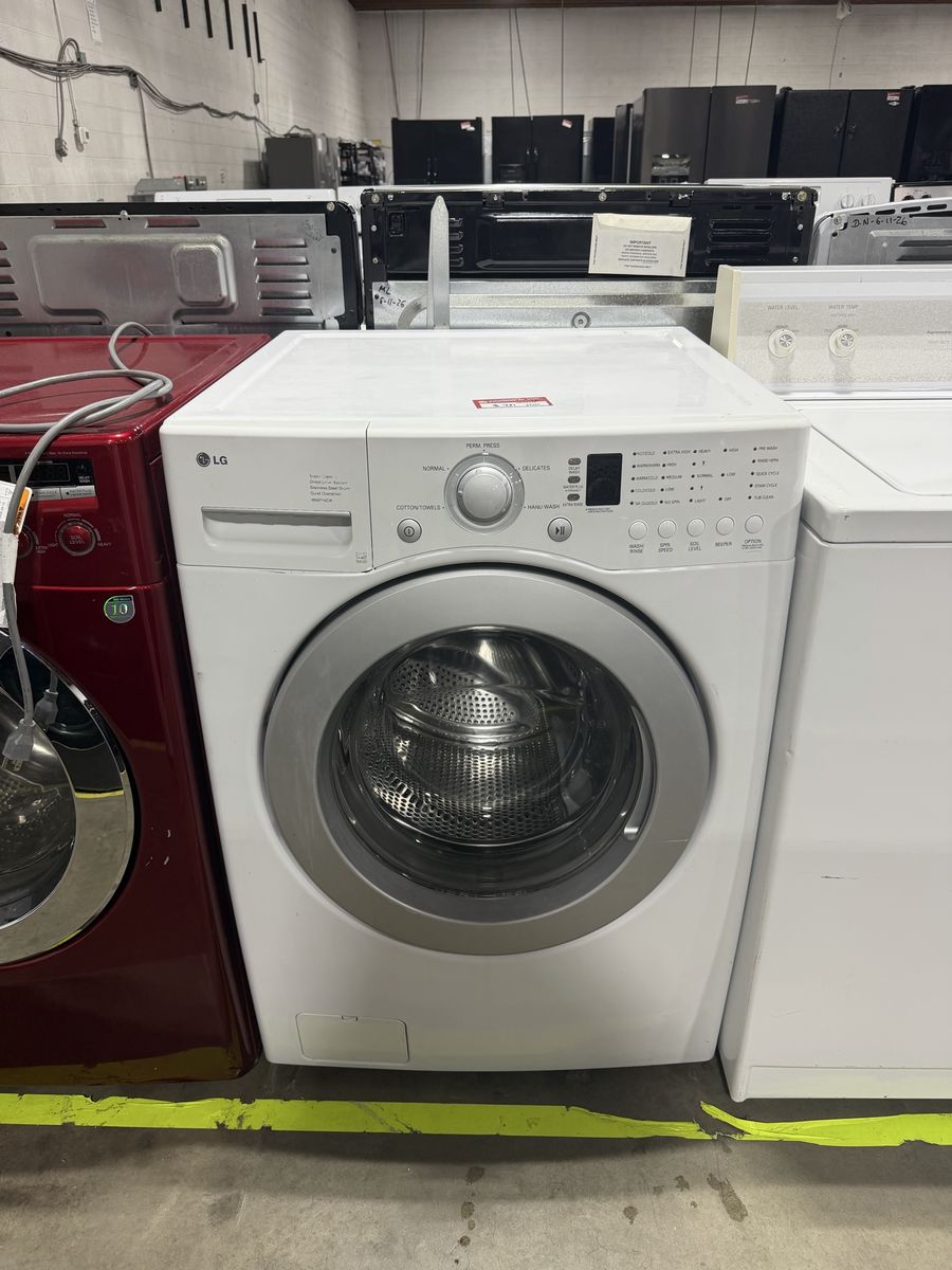 LG White Front Load Washer - Dependable Laundry Appliance