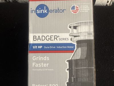 InSinkErator Badger 500 1/2 HP Dura-Drive Induction Motor Food Waste Disposer