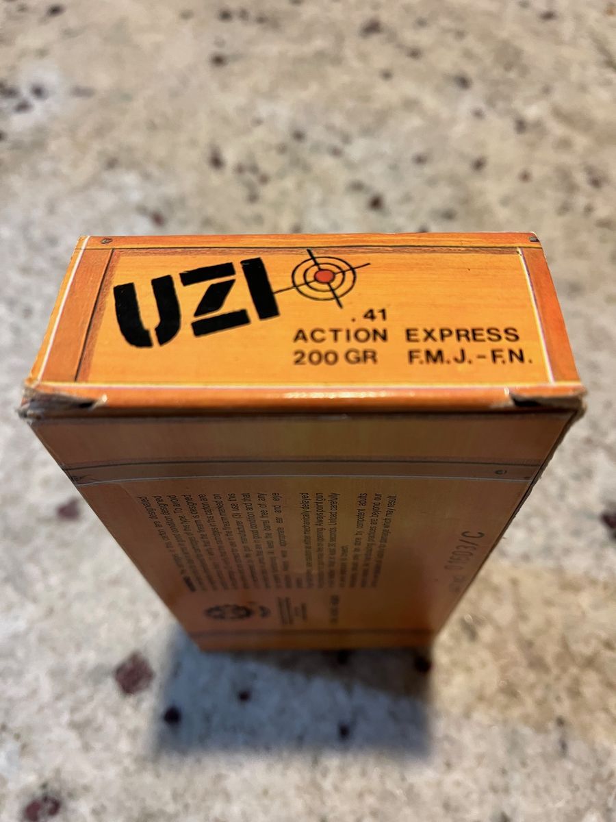 UZI IMI .41 Action Express, 200 Gr, Full Metal Jacket _F.N. 50 rounds per box of Ammo For Sale or Trade
