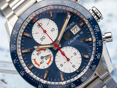 2020- TAG Heuer Carrera Calibre 16 Blue “Reverse Panda” Chrono 41mm - Full Set + Receipt (CV201AR.BA0715)