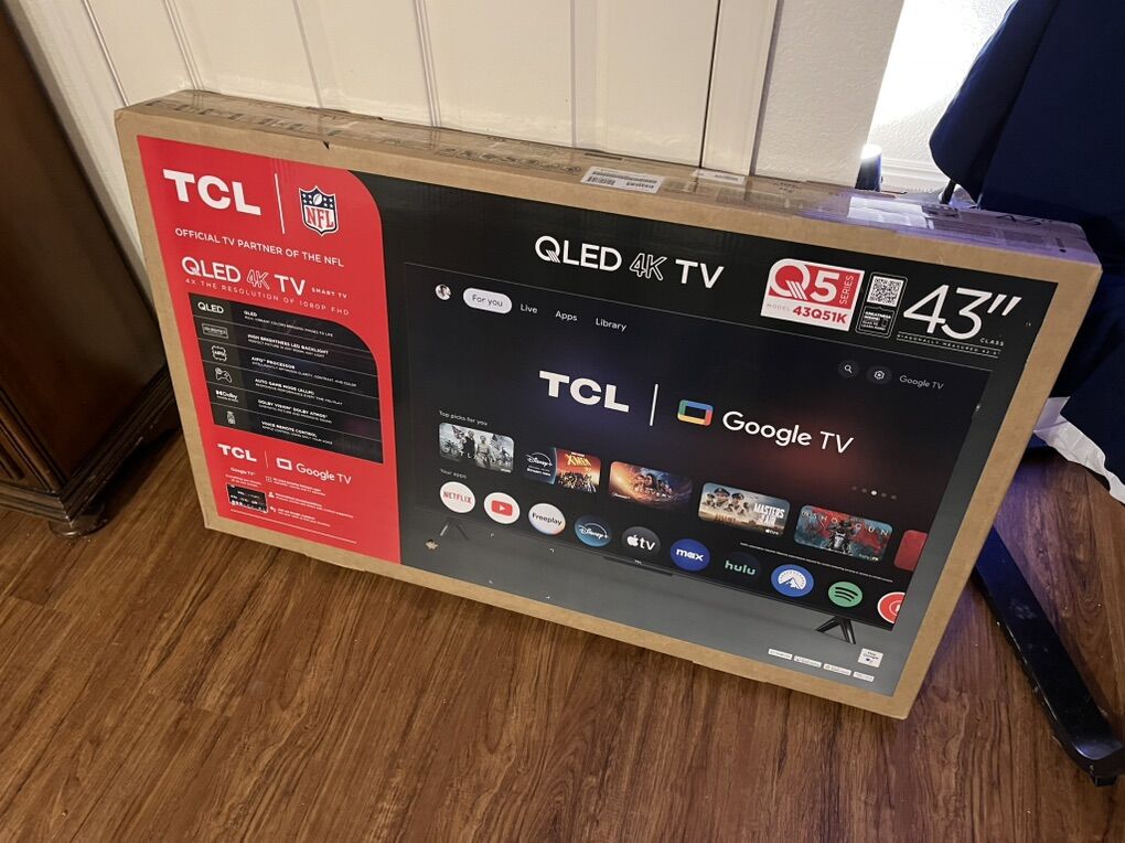 Brand New, Unopened 43 Inch 4K Smart Tv