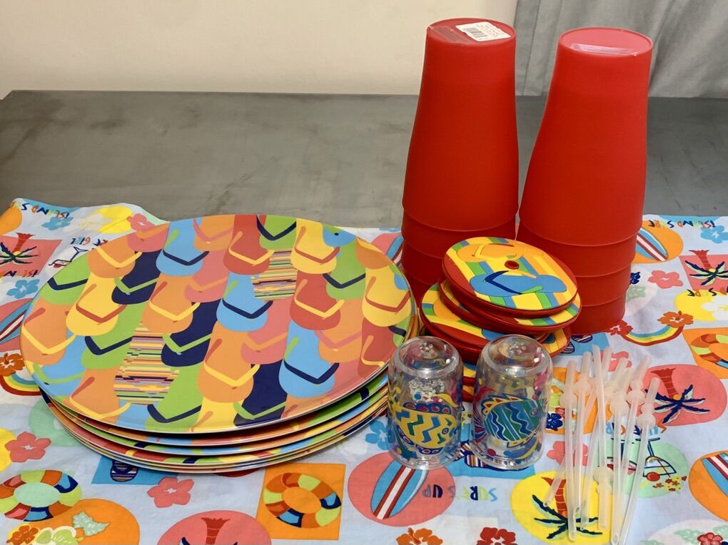 Flip Flop Summer Beach Dish Party Set