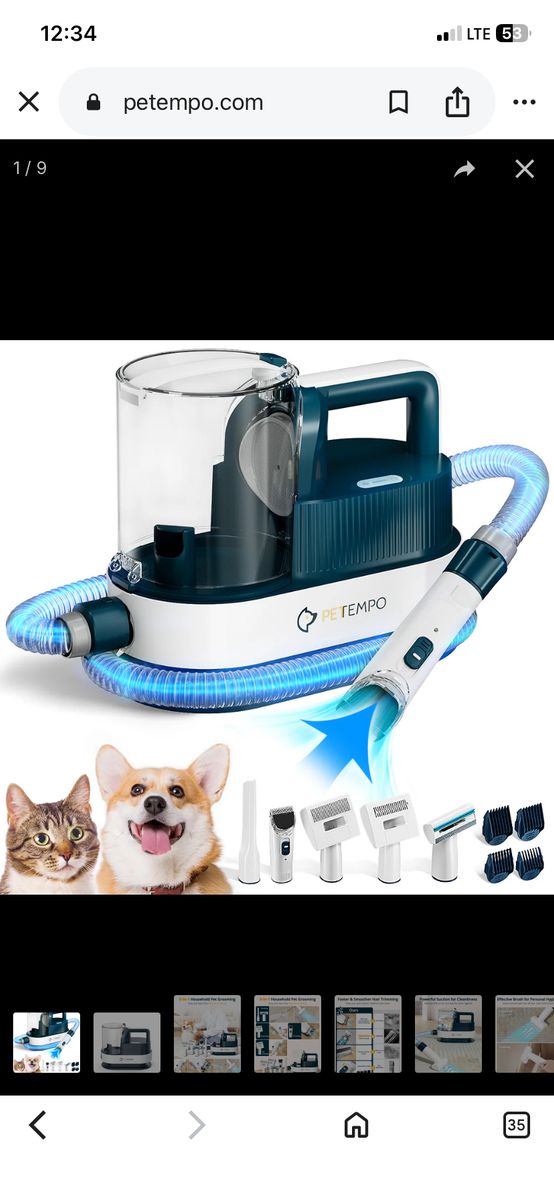 PETEMPO PET HAIR GROOMING KIT AND PET HAIR VACUUM