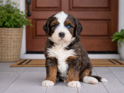 Mini Bernedoodles - Clear, MultiGen, blue eyes