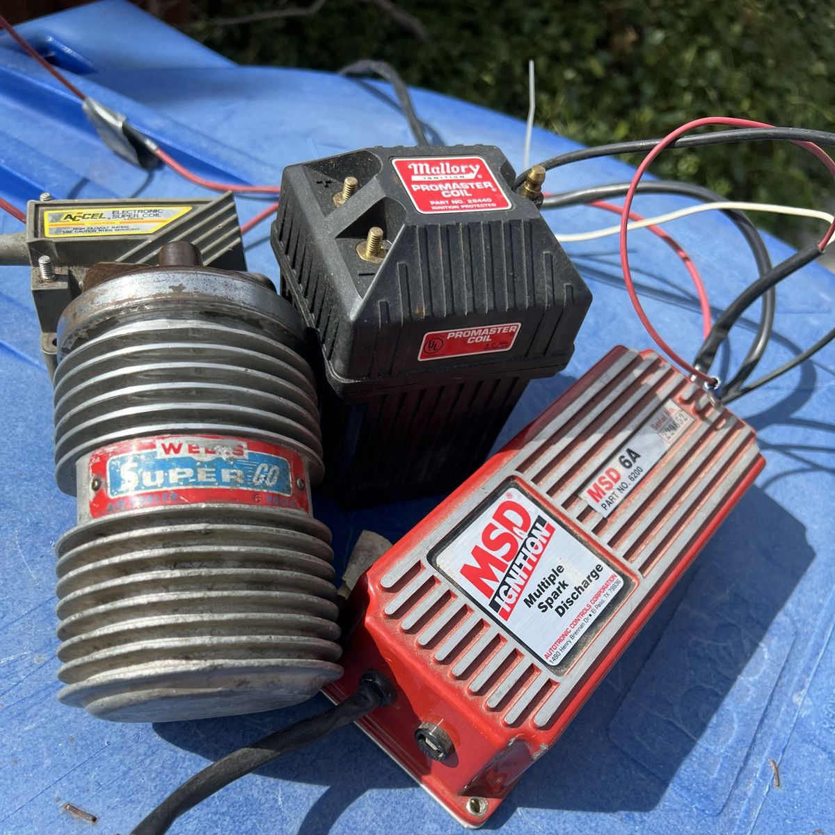 MSD 6A Ignition Control, Mallory Promaster Coil, and Wells Super 60 Coil Bundle