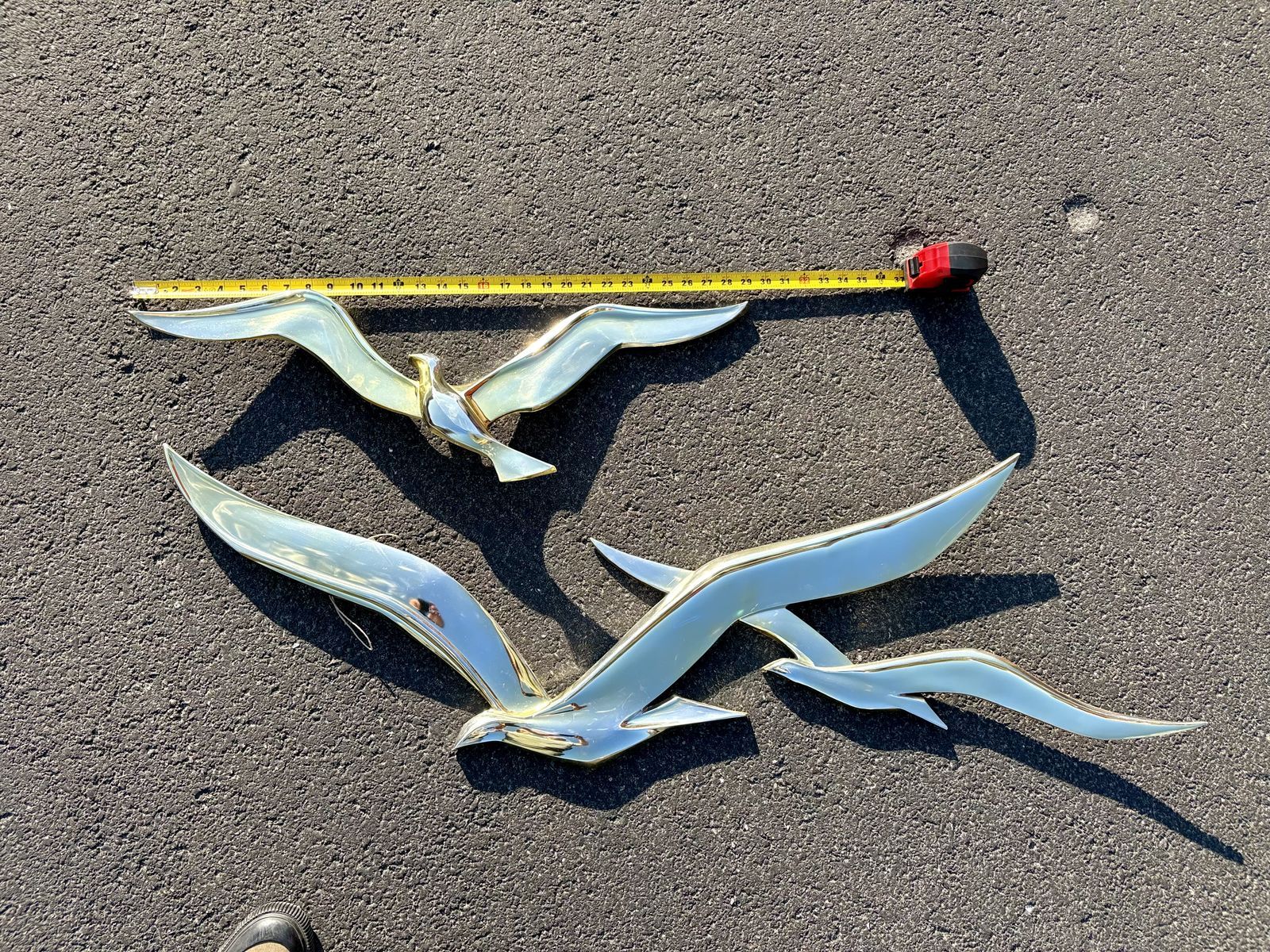 Extra Large Vintage Mid Century Modern seagulls wall art Syroco style, Dart Industries MCM birds, wall hangings