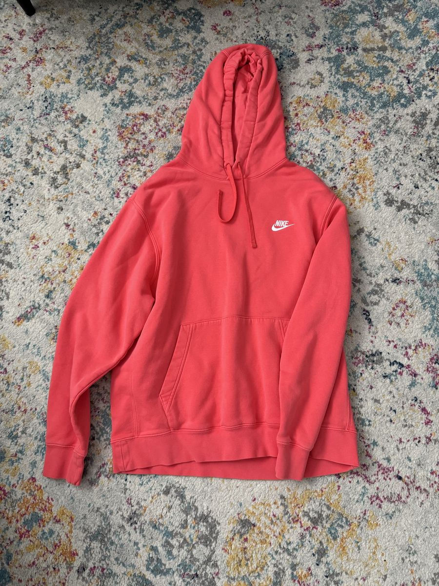 Nike Hoodie size large Coral/salmon color