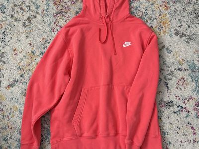 Nike Hoodie size large Coral/salmon color