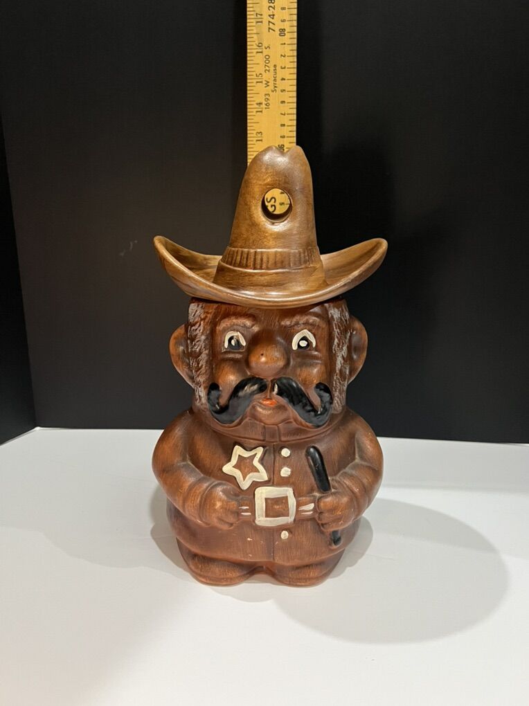 Vintage California Winking Sheriff Cookie Jar.