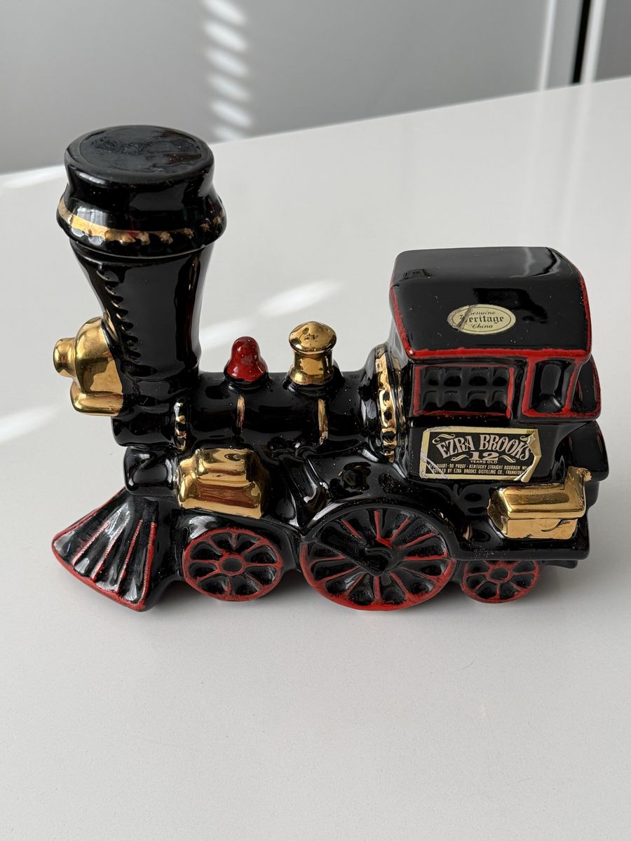 Ezra Brooks 12 Heritage China Train Decanter