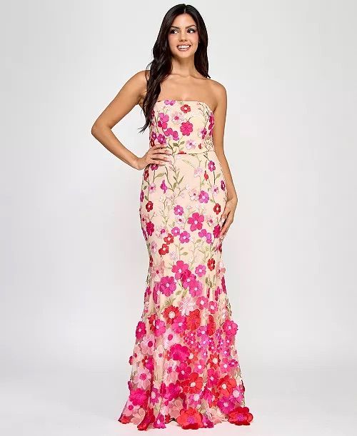 Say Yes 3D Formal Floral Dress
