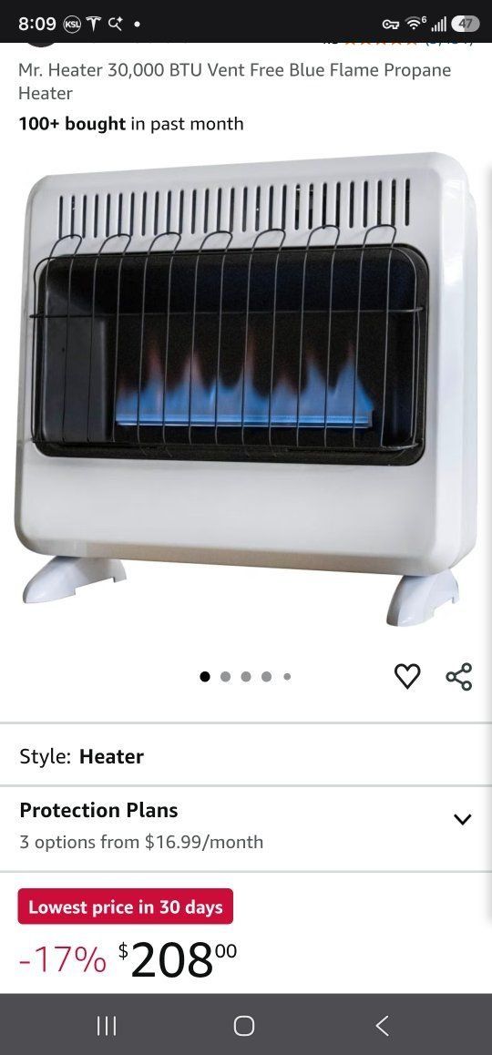 Mr. Heater 30,000 BTU Vent Free Blue Flame Propane Heater F299201 Blower Fan Kit