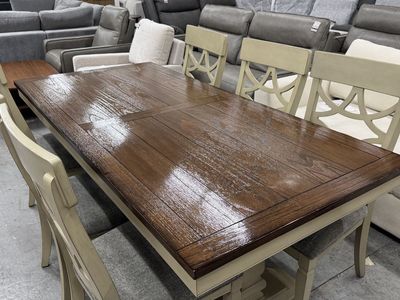 Kitchen Table Chairs 7 Pc Dining Set