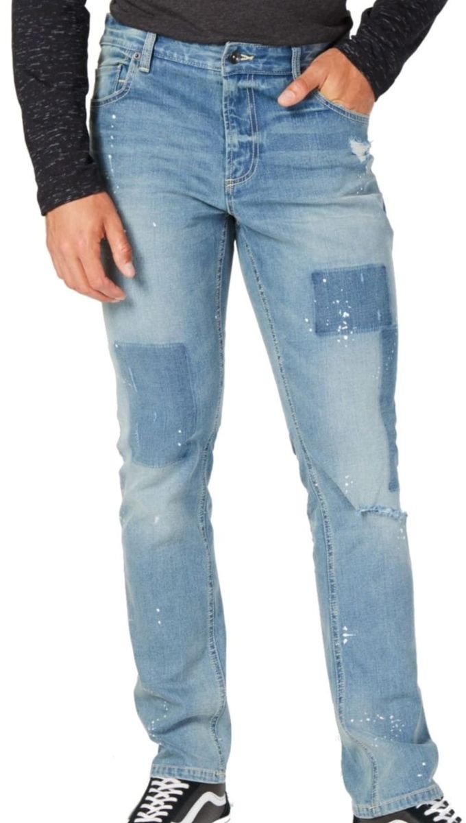 American Rag Men's Drift Paint Splatter Slim Pants
