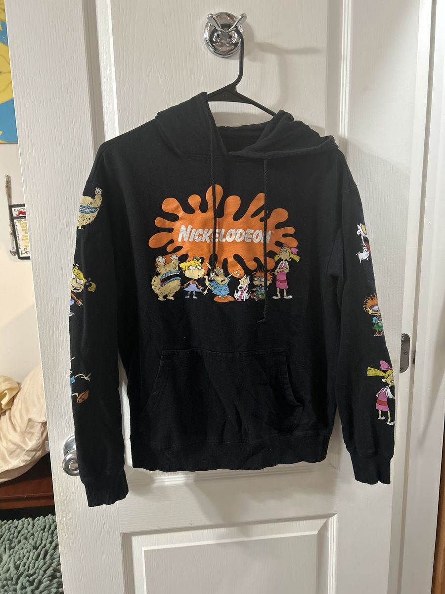 Nickelodeon Rugrats Graphic Print Hoodie Black - adult S