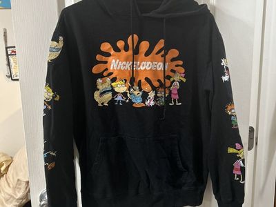 Nickelodeon Rugrats Graphic Print Hoodie Black - adult S
