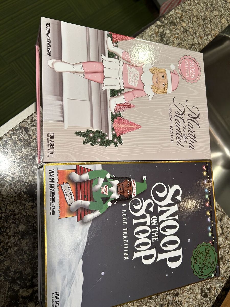 Martha Mantle & Snoop Stoop Christmas Figurines