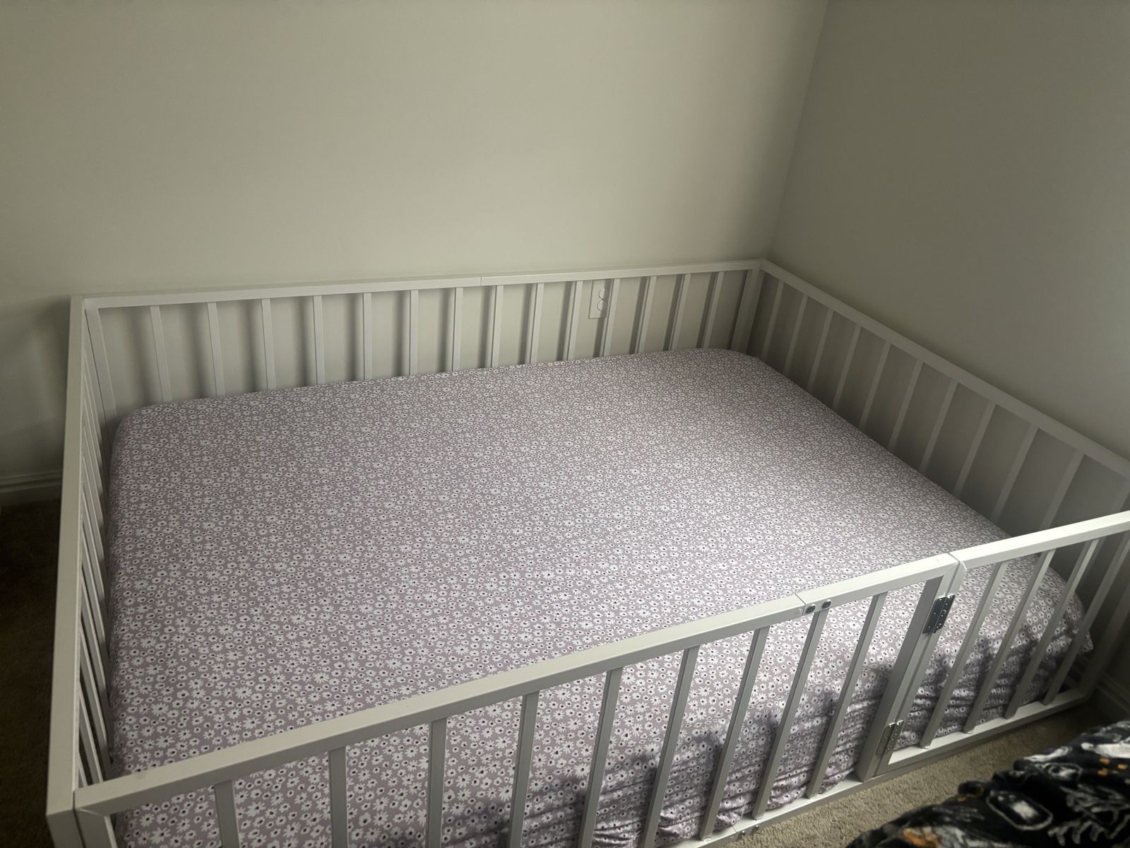 Toddler floor bed with mattresses (FIRM PRICE)
