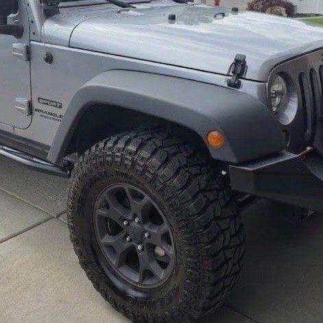4 Mat black willys wheels.