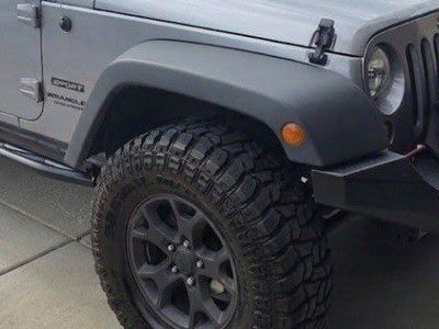 4 Mat black willys wheels.