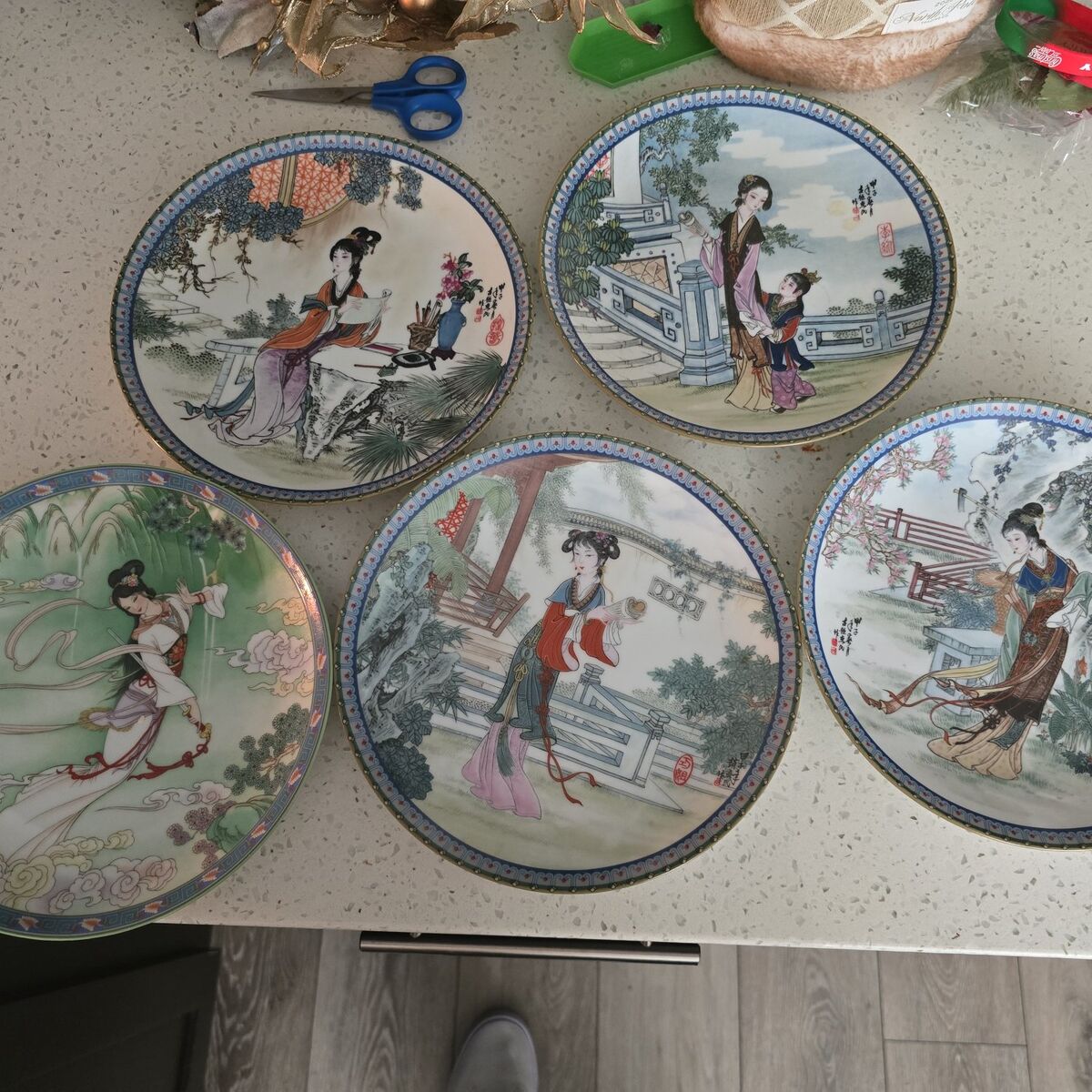 Asian decor plates