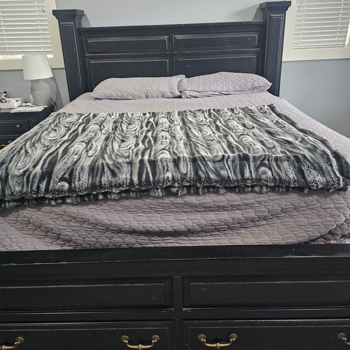 4 piece king size bedroom set