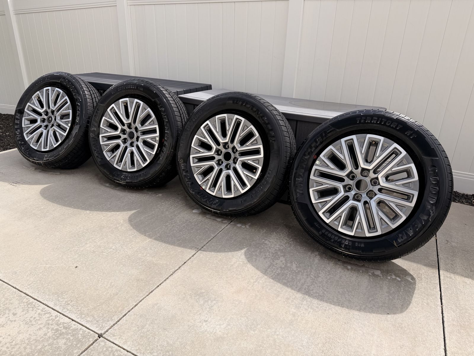 Goodyear Wrangler Territory HT 275/60R20 Tires with Ford F-150 20” Wheels (Set of 4). BRAND NEW!