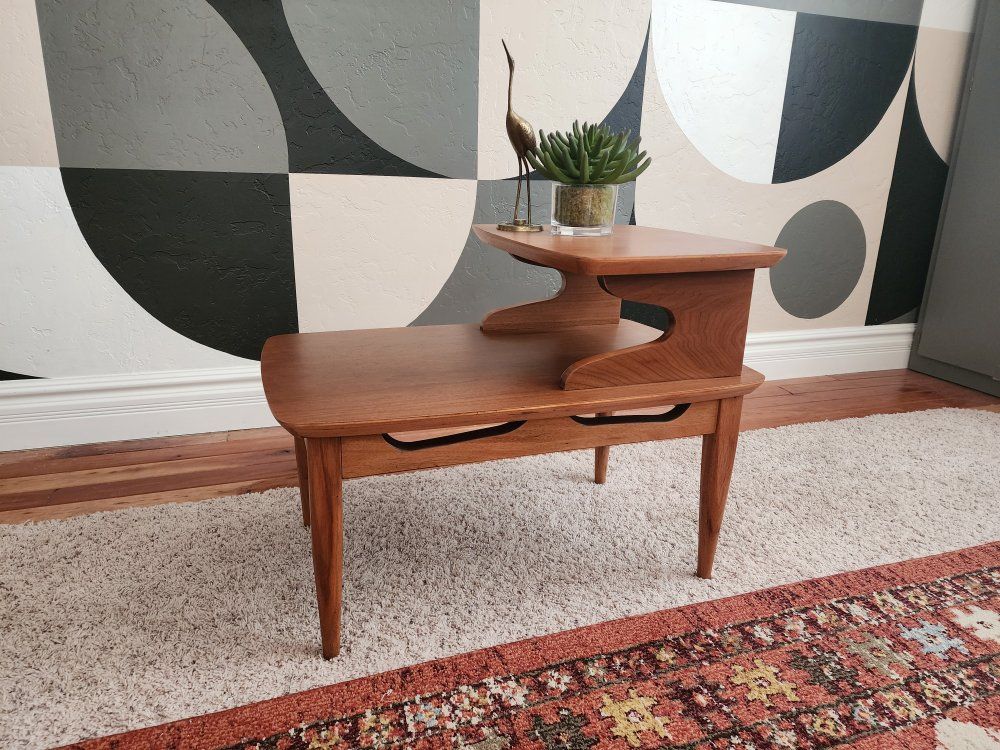Gorgeous Walnut Authentic MCM Side Table