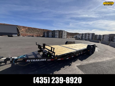 2026 PJ Trailers 7X22 6" CHANNEL/TILT 14PLY/BLACK/EQUIPMENT TRAILER Equipment Trailer