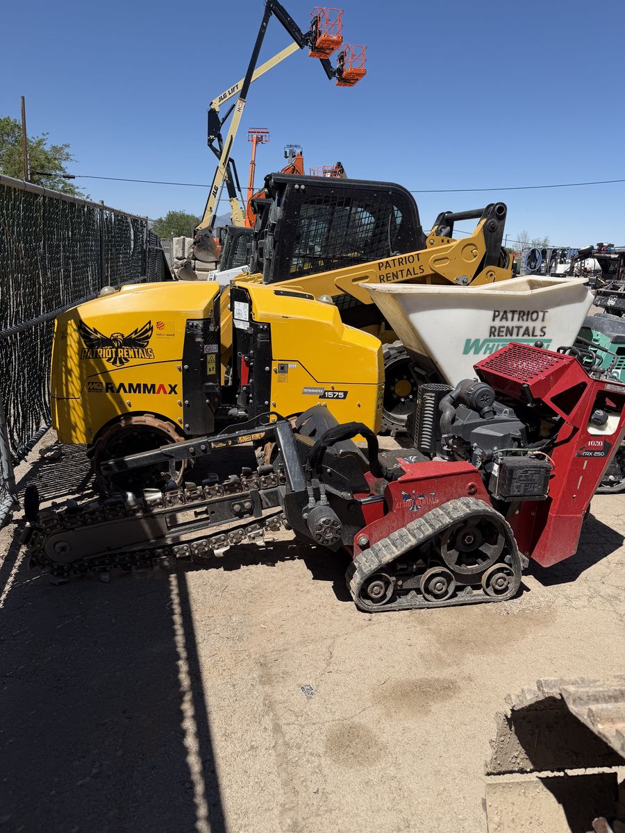 Landscape Equipment for Rent. Trencher, Sod Cutter, Plate Compactor, Jumping Jack