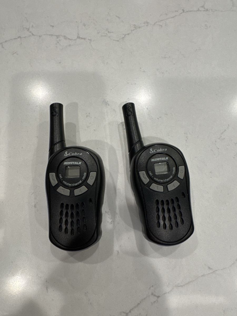 Cobra MicroTALK 2-Way Radios (Pair) - Compact Black Walkie-Talkies