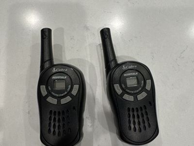 Cobra MicroTALK 2-Way Radios (Pair) - Compact Black Walkie-Talkies