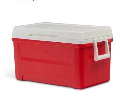 Igloo 48QT Red Cooler - 76 Can Capacity, Insulated Beverage Storage for Events & Outdoors