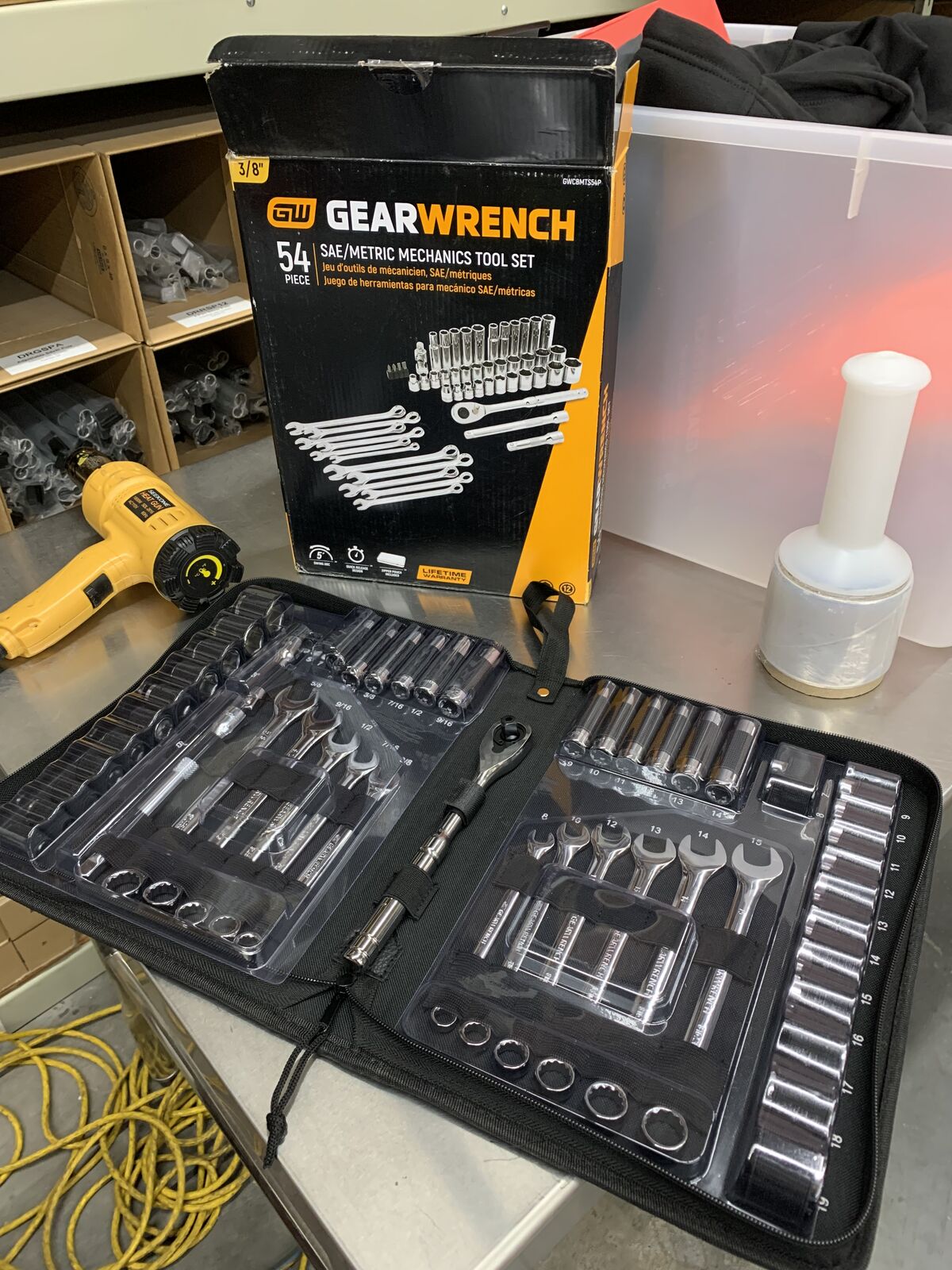 GEARWRENCH 3/8 in. Drive 72-Tooth 6-Point SAE/MM Mechanics Hand Tool Set (54-Piece)