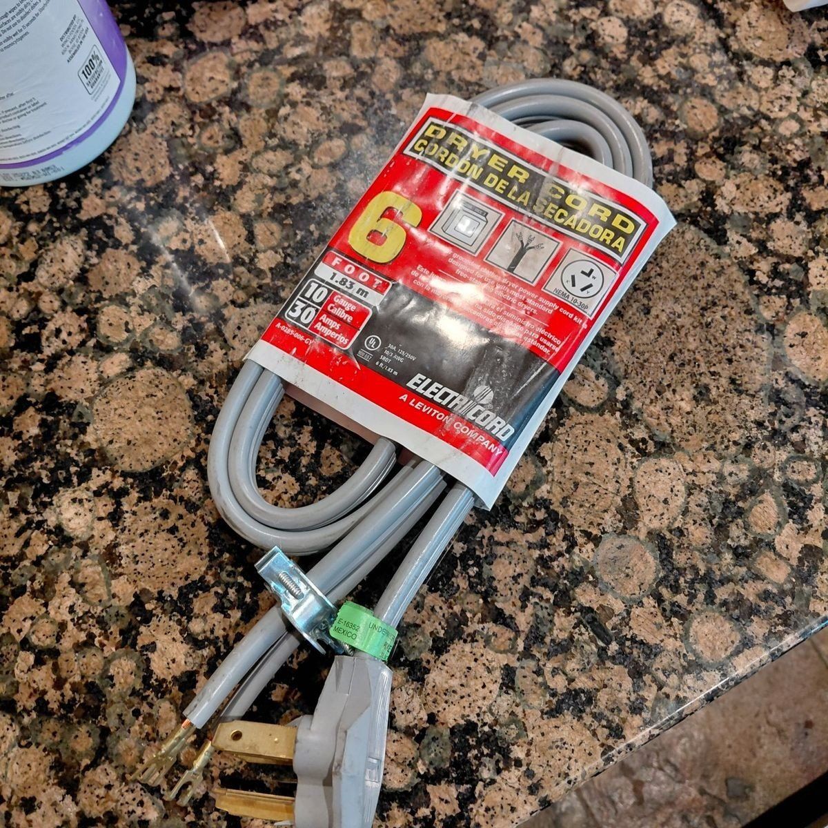 Leviton Electricord 6ft dryer cord