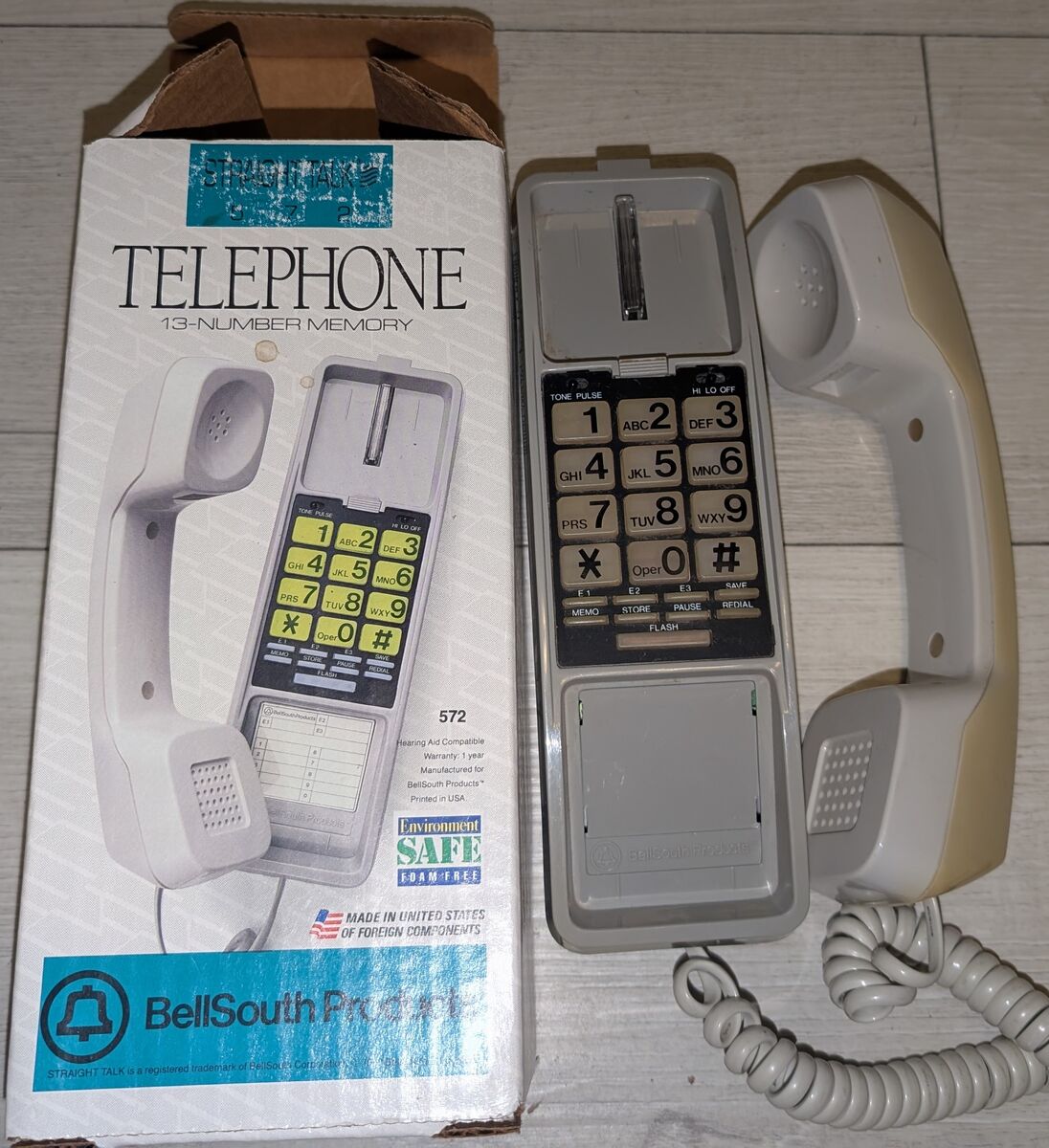 BELLSOUTH Landline Telephone - Sraight Talk #572 - 13 Number Memory