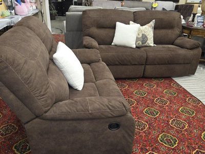 🤎Brown Recliner Sofa and Loveseat Set