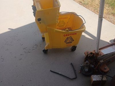 one large mop bucket