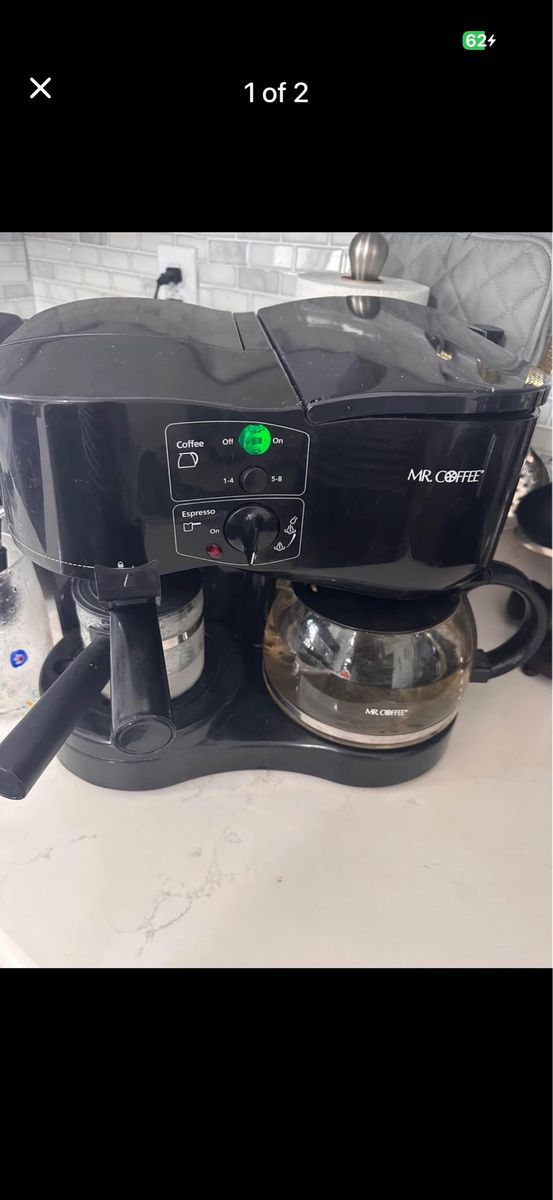 Mr. Coffee Combination Drip Coffee and Espresso Maker - Black