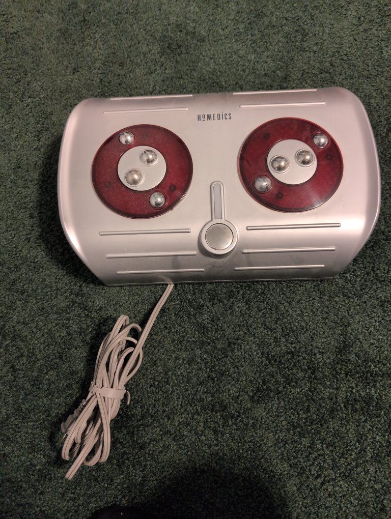 HoMedics Gray/Red Foot Massager with Heat - Electric Powered, Good Condition
