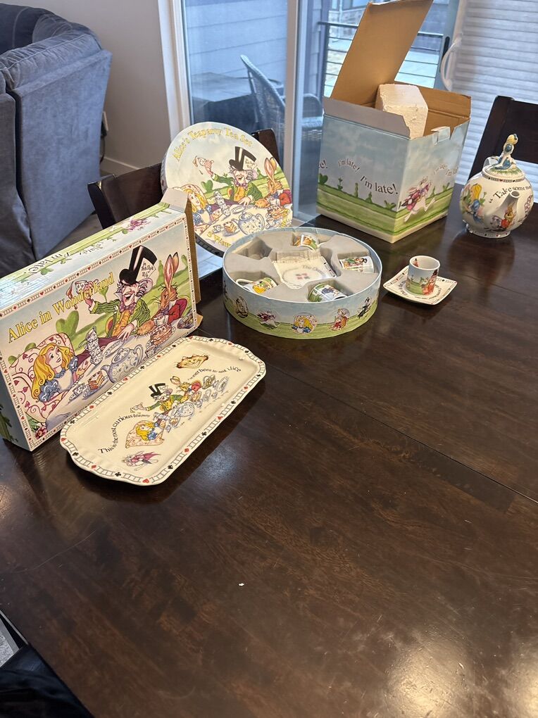 Alice In Wonderland Porcelain Tea Party Set
