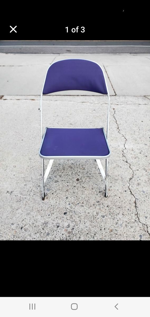 Folding chairs for sale.  Comfortable!