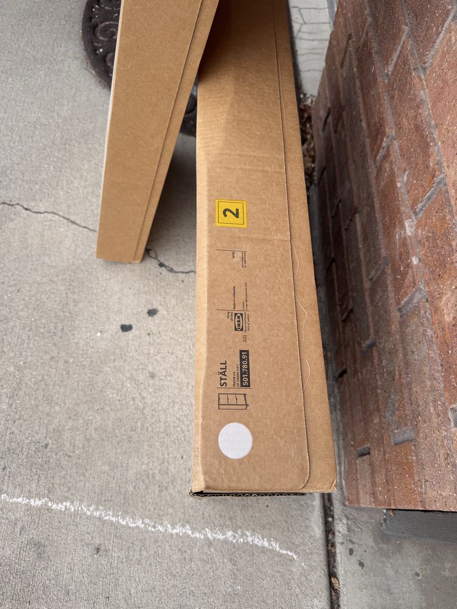 IKEA STÄLL Shoe cabinet w/ 3 compartments, white