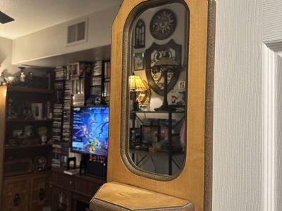 Vintage Wooden Mirror with Shelf - Unique Wall Decor Accent